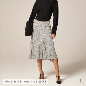 NWT JCrew Gwenyth flounce hem slip skirt